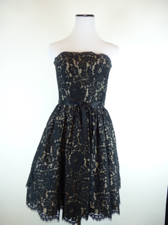 Robert Rodriguez Dresses & Skirts - ROBERT RODRIGUEZ NEIMAN MARCUS black LACE STRAPLESS party dress 2 NWT party